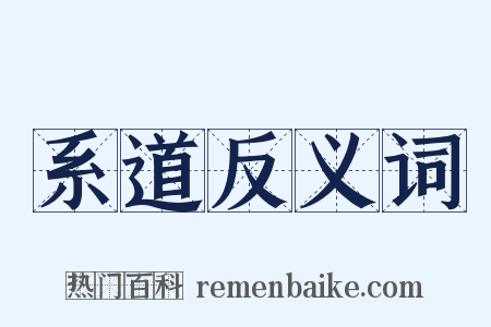 系道反义词是什么意思的图片